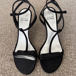 Stuart Weitzman Elegant Black Strappy Sandals